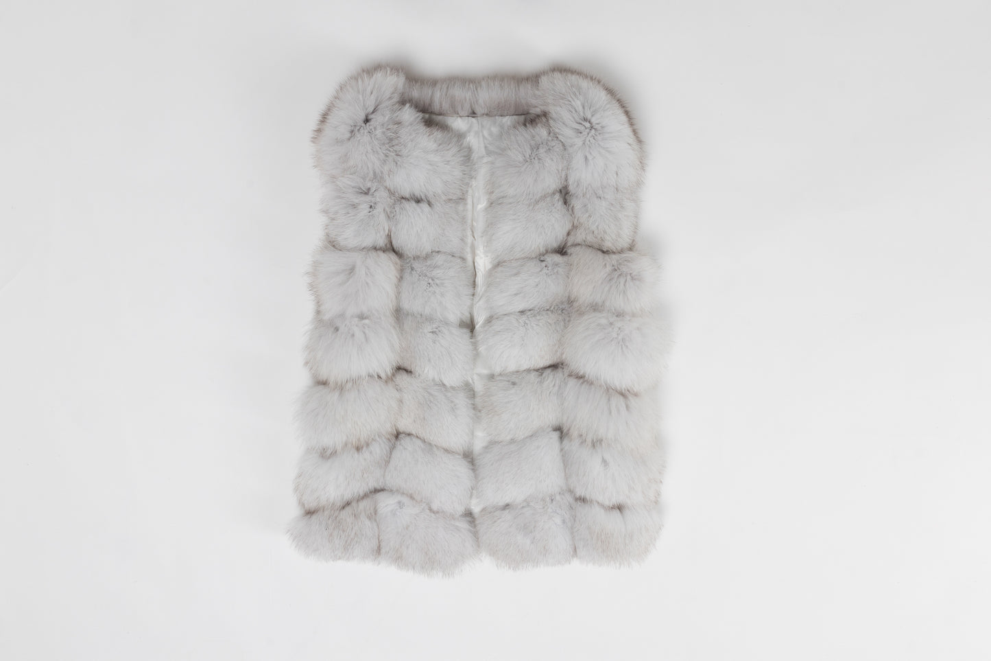 Real Fur Sleeveless Grey Gillet