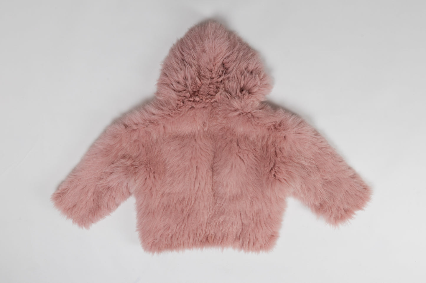 Real Fur Hooded Pink Jacket