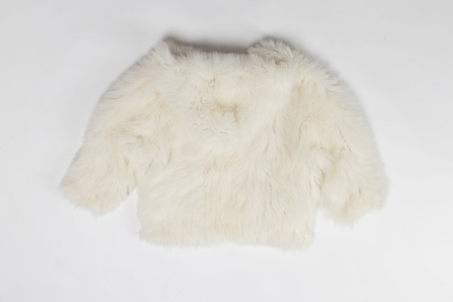 Real Fur Hooded White Jacket