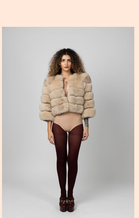 Real Fur Short Fawn Jacket