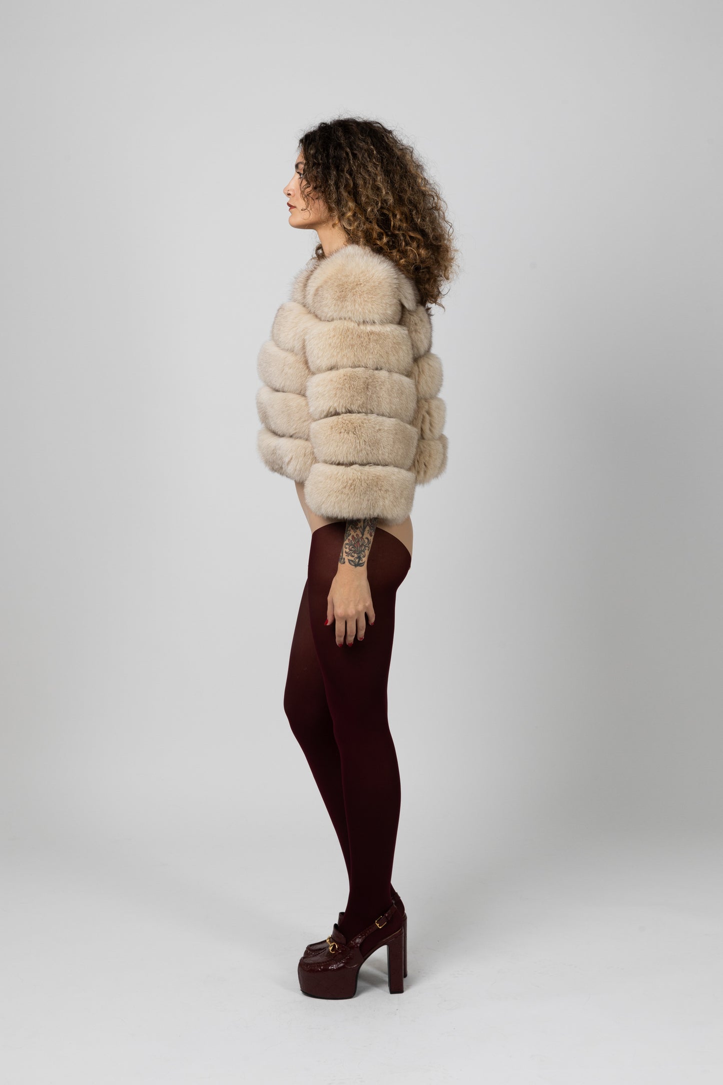 Real Fur Short Fawn Jacket