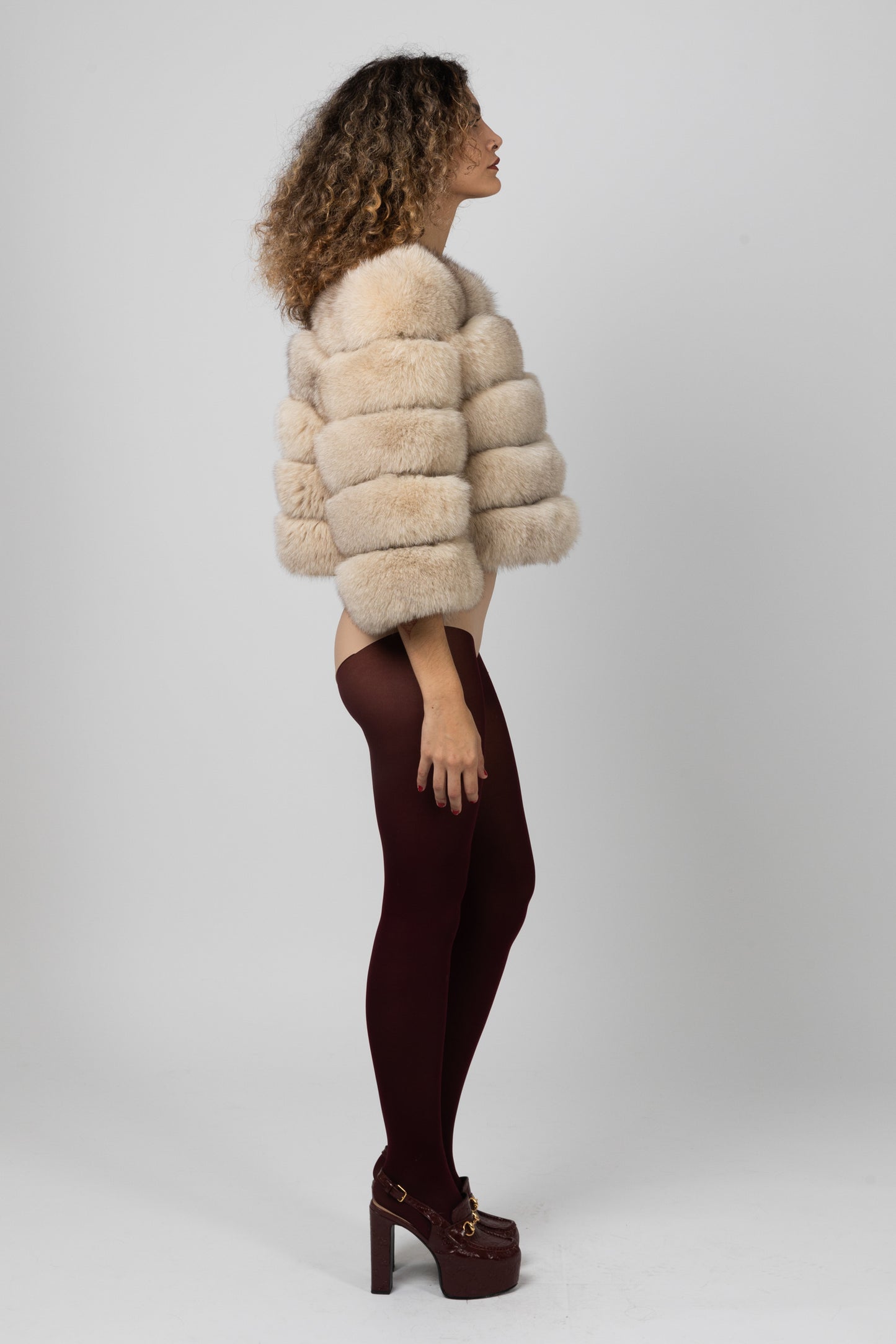 Real Fur Short Fawn Jacket